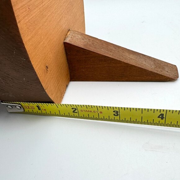 Wooden Pig Doorstop Vintage Handcrafted Handpainted Farmhouse Rustic Decor - Picture 5 of 10